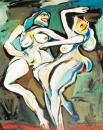 Two dancing nudes
