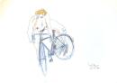 Akt auf Fahrrad