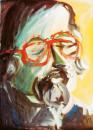 Alfred Kornberger, self portrait with red glasses